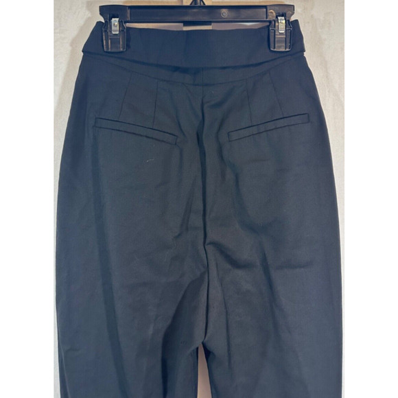 Maje Pio Cropped Tapered Belted Pants In Black Size 34 (US 4) Career Casual D33 - Picture 5 of 8